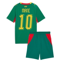 Camiseta Senegal Sadio Mane #10 Segunda Equipación Replica Mundial 2026 para niños mangas cortas (+ Pantalones cortos)